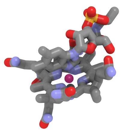 A molecule of vitamin b12 (cyanocobalamin)